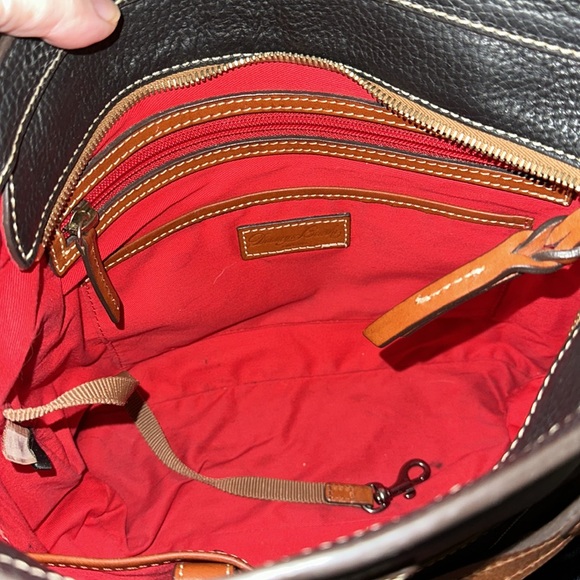 Dooney & Bourke Black Lexington Essential LeatherTote Handbag + Dust Bag (Z1) - Picture 7 of 11